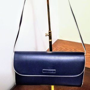 Vera Bradley Convertible Flap Clutch/Shoulder Bag  in Navy